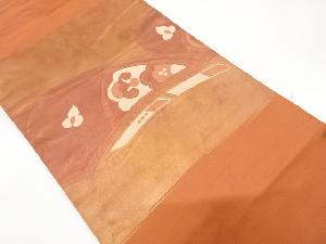 抽象花模様織り出し　名古屋帯